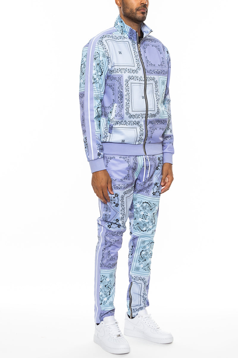 Paisley All Over Print Track Jacket Set